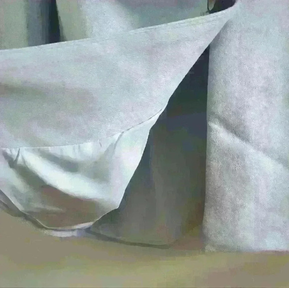 AMAZON | Women's Light Blue Soft Velvet Button Up Long Sleeved Blazer - Picture 4 of 4